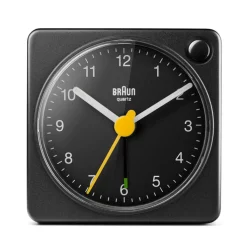 BRAUN Quarz-Wecker schwarz matt
