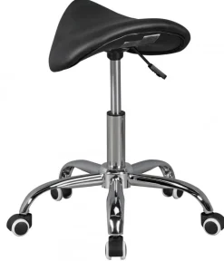 Bürohocker 60 cm silberfarbig/ schwarz