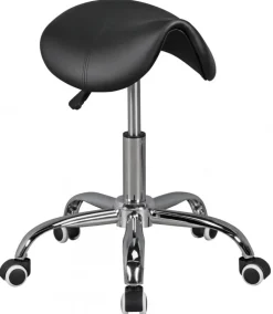 Bürohocker 60 cm silberfarbig/ schwarz