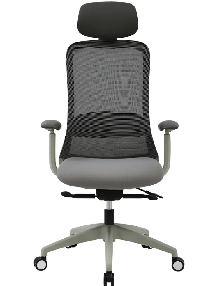 Bürostuhl KAYA grau/ alufarbig