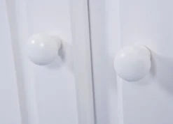 Buffet FELIX 130x198x43 cm Massivholz Kiefer weiß