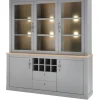 Buffetschrank CHAMBORD 183 x 206 cm hellgrau/braun