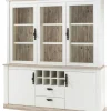 Buffetschrank FLORENZ 184 x 205 cm weiß/braun