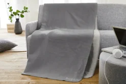 bugatti Wohndecke 150 x 200 cm schwarz/silber