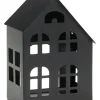 casaNova Weihnachtsdekoration Teelichthalter-Haus 15 cm Schwarz