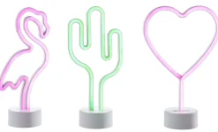 casaNOVA Akku LED Dekoleuchte FLAMINGO weiß /pink