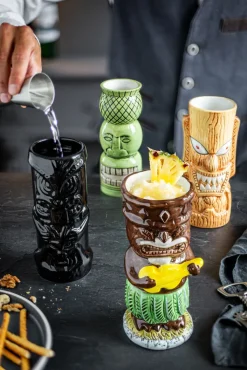 casaNOVA Becher-Set TIKI 4-teilig mehrfarbig Dolomit