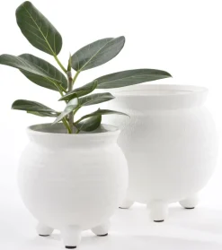 casaNOVA Übertopf Terrakotta weiß 25,5 cm