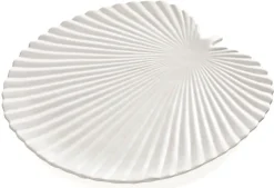 casaNOVA Dekoteller Fächerblatt 26 cm weiß