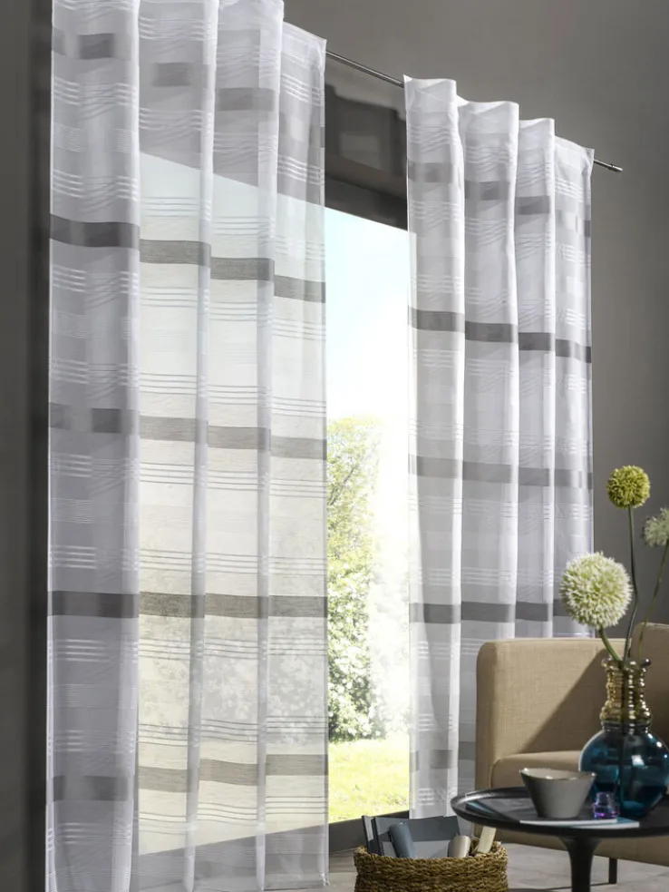 casaNOVA Flächenvorhang TANRI 140 x 240-245 cm anthrazit