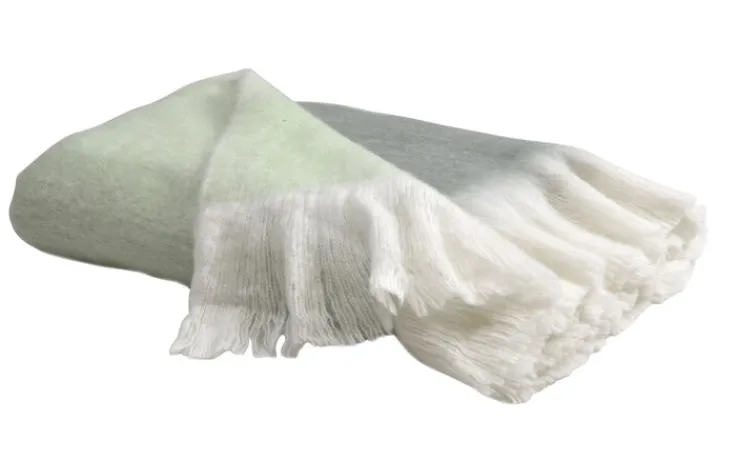 casaNOVA Fransendecke NOEL 130 x 170 cm salbei