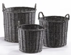 casaNOVA Korb mit 2 Henkel MITTERNACHT 41 cm