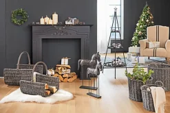 casaNOVA Korb mit 2 Henkel MITTERNACHT 41 cm