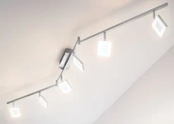 casaNOVA LED Deckenlampe mit 6 Spots REAL II silberfarbig