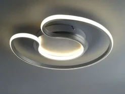 casaNOVA LED Deckenlampe CHICO nickelfarbig