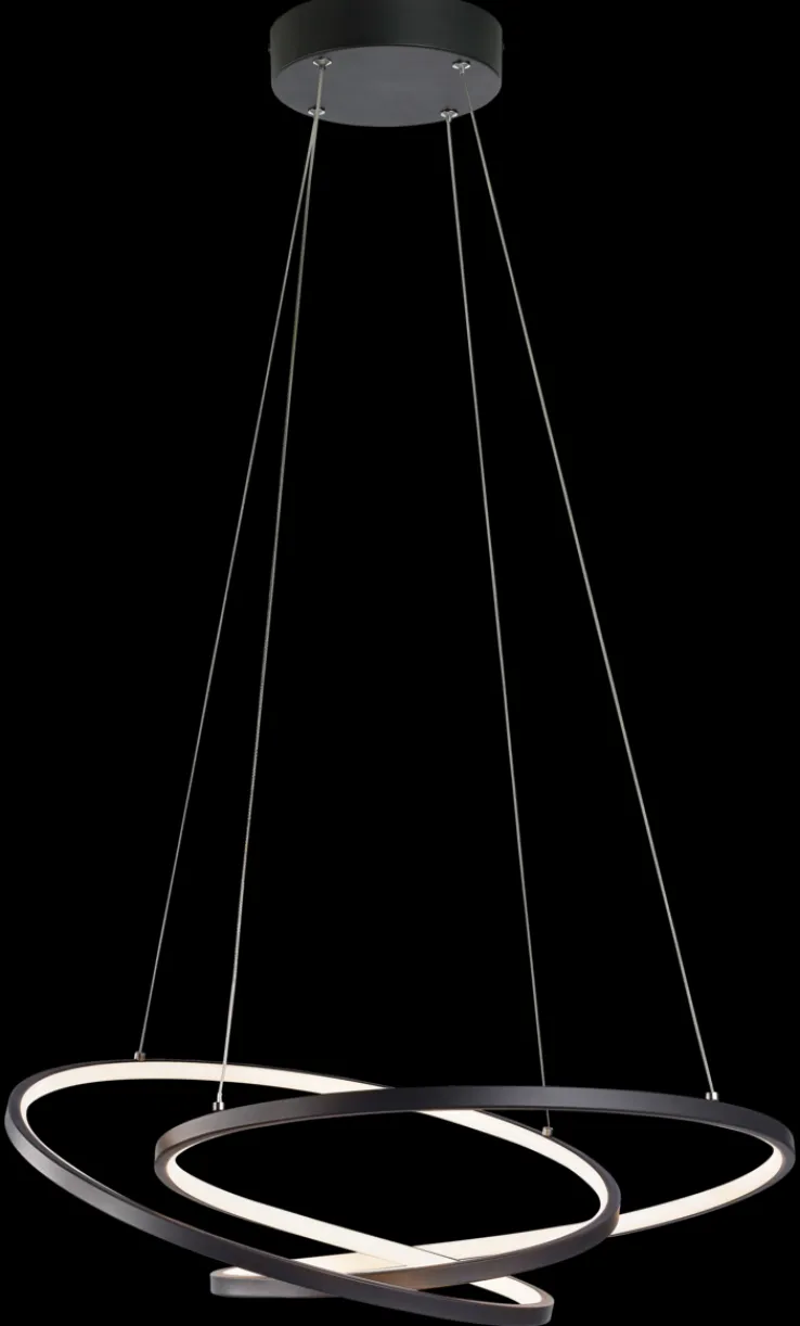 casaNOVA LED Pendelleuchte SPIRO 63 cm sch´warz