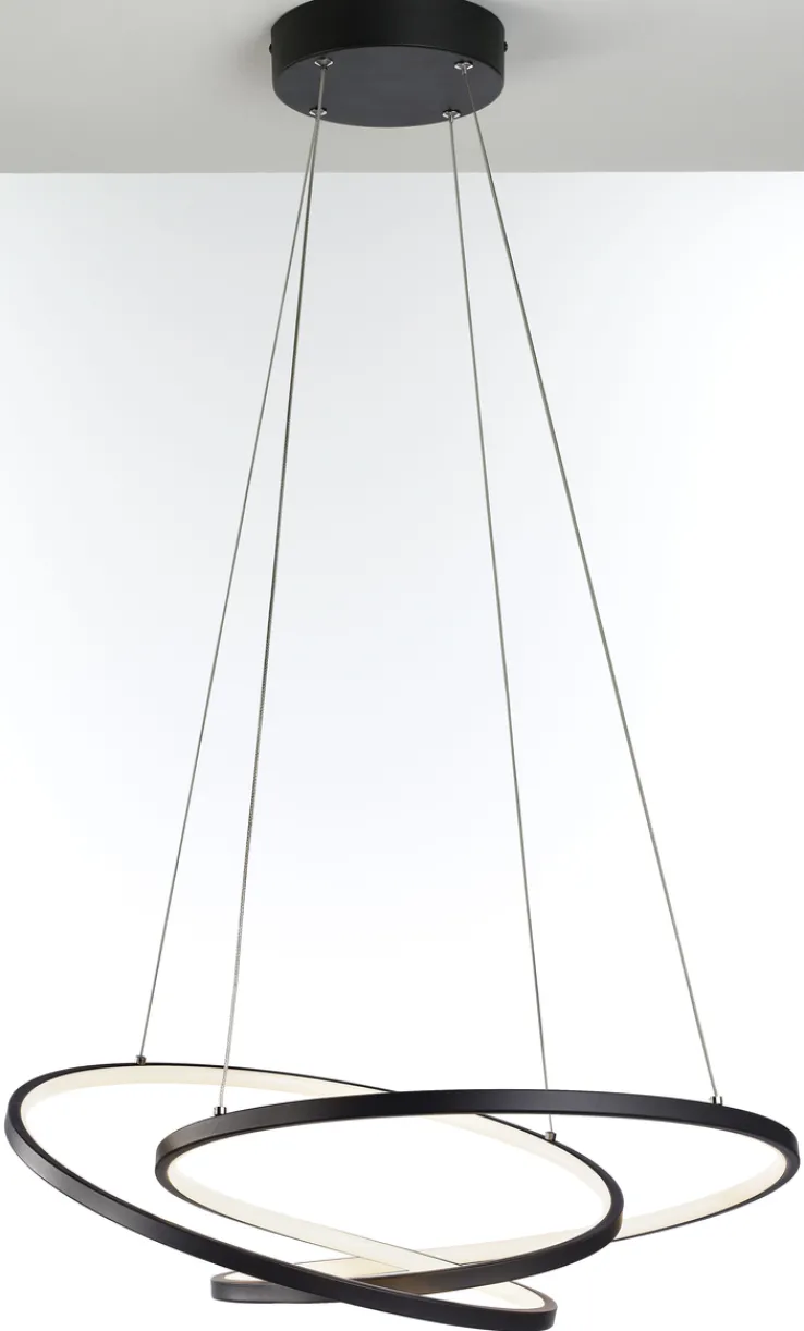 casaNOVA LED Pendelleuchte SPIRO 63 cm sch´warz