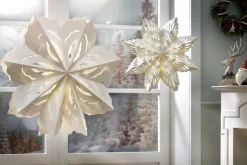 Weihnachtsglanz by casaNOVA casaNOVA Lichtobjekt Papieranhänger SCHNEEFLOCKE mit Beleuchtung 48,3 cm