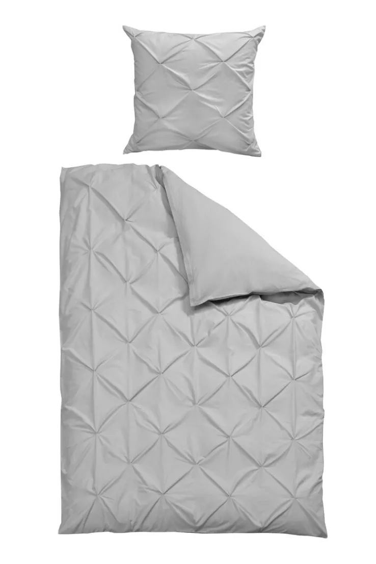 casaNOVA Perkal-Bettwäsche PINA 135 x 200 cm silber