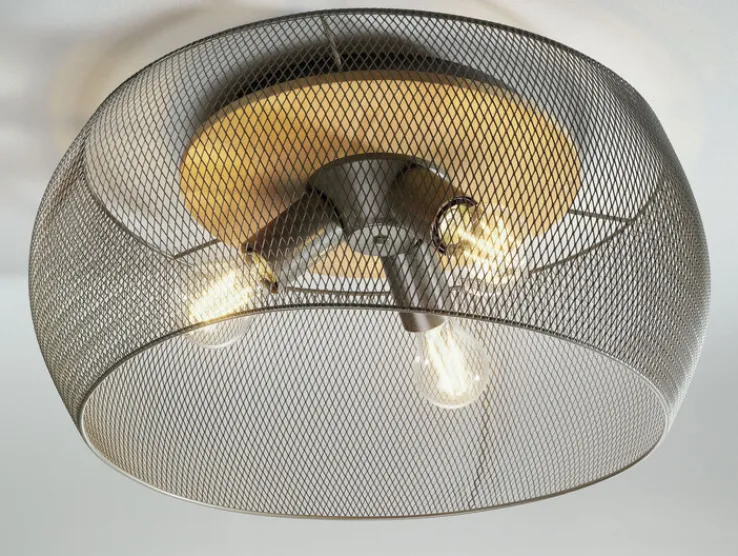 casaNOVA Retrofit Deckenlampe RESI 50 cm schwarz /Holz