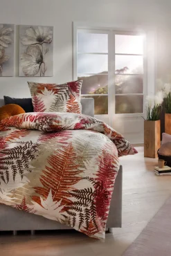 casaNOVA Satin-Bettwäsche REGINA 135 x 200 cm terra