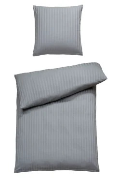 casaNOVA Satin-Bettwäsche SABRINA 135 x 200 cm silbergrau
