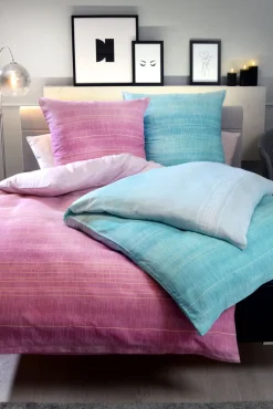 casaNOVA Satin-Bettwäsche TESSA 135 x 200 cm pink