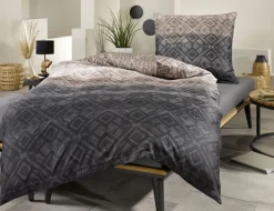 casaNOVA Satin-Bettwäsche TILDA 135 x 200 cm grau