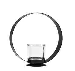 casaNOVA Teelichthalter 19 cm schwarz