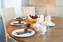 casaNOVA Teller flach MARINA weiß