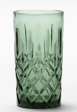 casaNOVA Trinkglas KRISTALL 300 ml dunkelgrün 13,5 cm