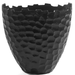 casaNOVA Vase 15 cm Alu schwarz