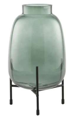 casaNOVA Vase 26,5 cm 2-teilig grün