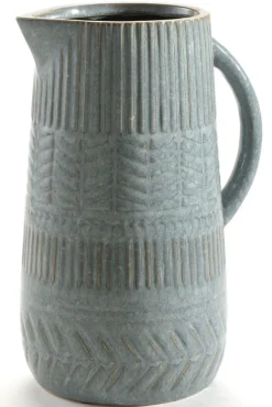 casaNOVA Vase BOHO 26 cm blau /goldfarbig