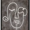 casaNOVA Wandgemälde Bild GESICHT I 31,5 x 41,5 cm Leinwand/Kunststoffrahmen