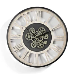 casaNOVA Wanduhr 57 cm schwarz /beige