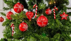 Weihnachtsglanz by casaNOVA casaNOVA Weihnachtskugel I NORDISCHER WINTER 8 cm rot /weiß