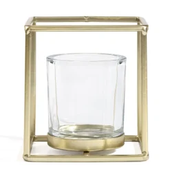 casaNOVA Windlicht 12 cm goldfarbig