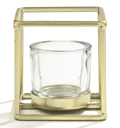 casaNOVA Windlicht 10 cm goldfarbig