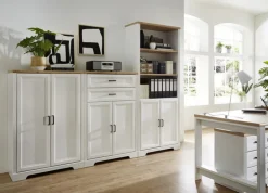 CASAVANTI Aktenschrank JASMIN mit 2 Schubkästen Pinie hell/ Artisan Eiche