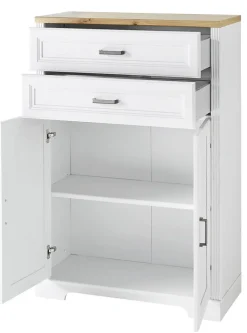 CASAVANTI Aktenschrank JASMIN mit 2 Schubkästen Pinie hell/ Artisan Eiche