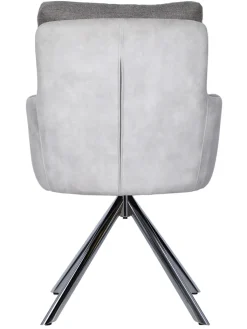 CASAVANTI Armlehnenstuhl 65x90 cm Samt Beige / Braun