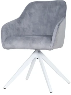 CASAVANTI Armlehnstuhl GENT hellgrau/weiß