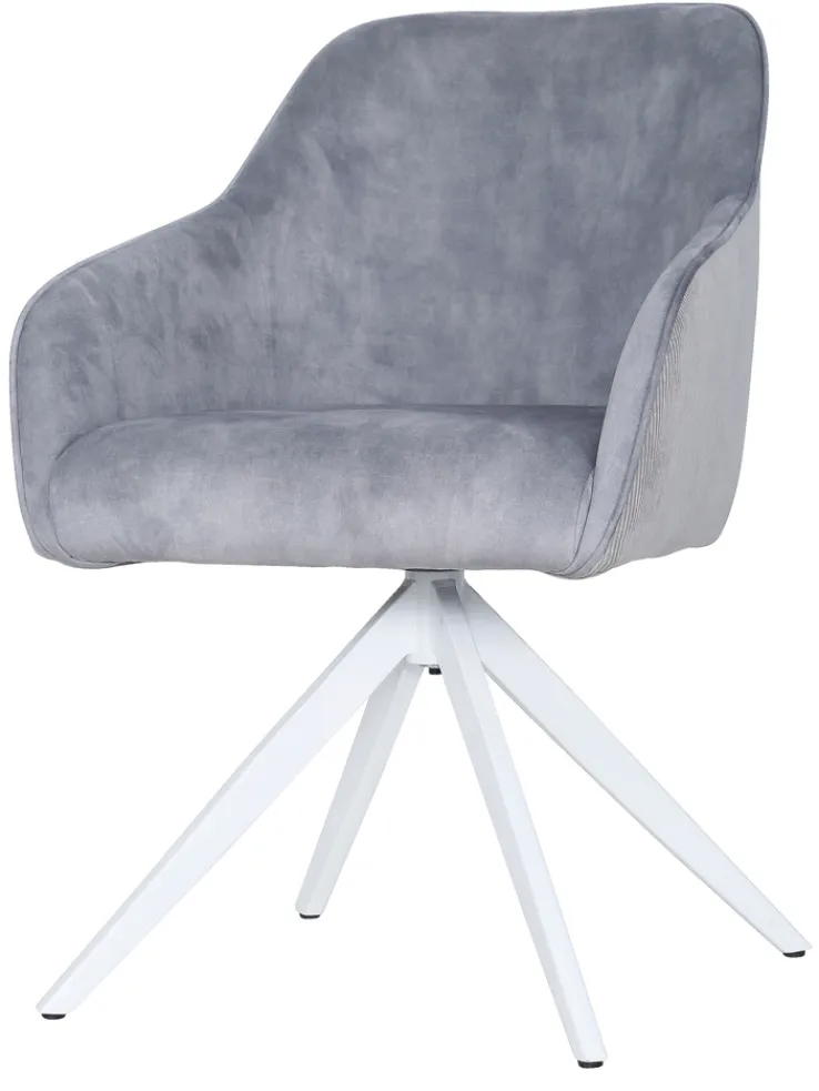 CASAVANTI Armlehnstuhl GENT hellgrau/weiß