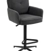 CASAVANTI Barhocker BODO mit Armlehnen dunkelgrau/schwarz