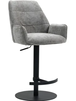 CASAVANTI Barstuhl mit Armlehnen BEA grau/schwarz