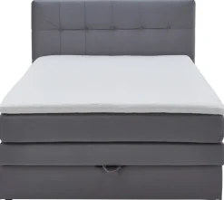 CASAVANTI Boxspringbett AMY 140 x 200 cm grau