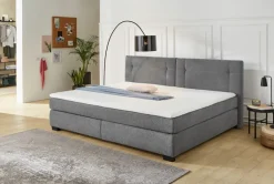 CASAVANTI Boxspringbett FAMILY 240 x 200 cm dunkelgrau