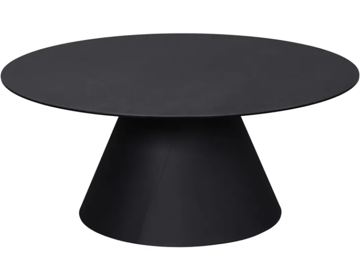 CASAVANTI Couchtisch 90 x 90 cm rund Glaskeramik bronzefarbig