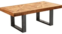 CASAVANTI Couchtisch 105 x 55 cm Grau/ Mango massiv